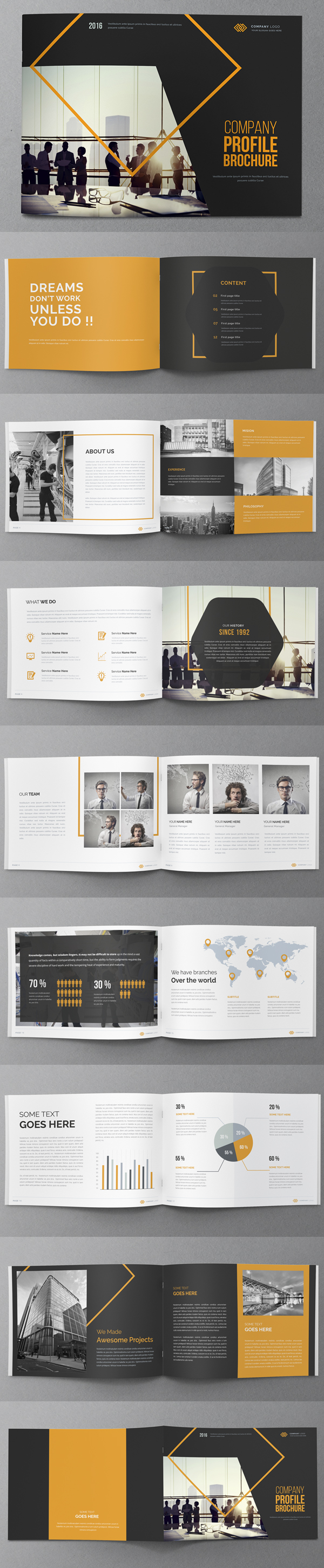 mẫu thiết kế Brochure chuyên nghiệp cho công ty của bạn